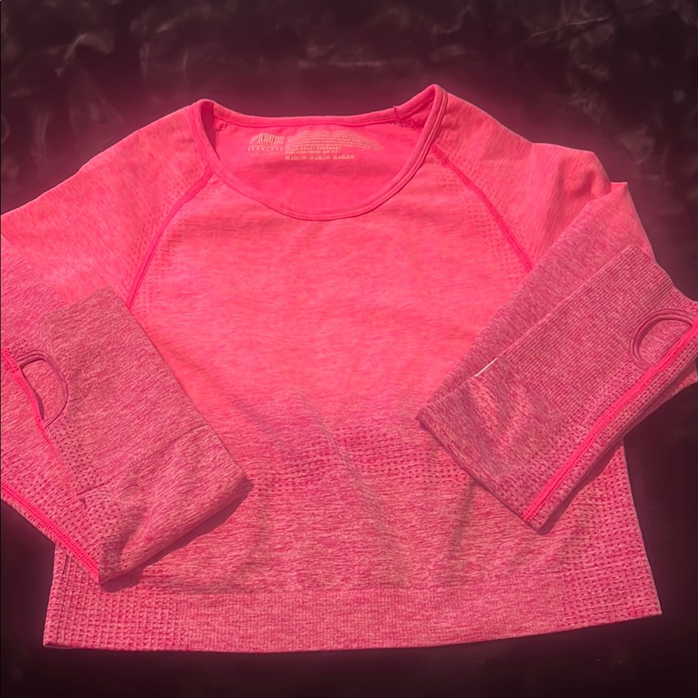 Pink Long Sleeve Athletic Top